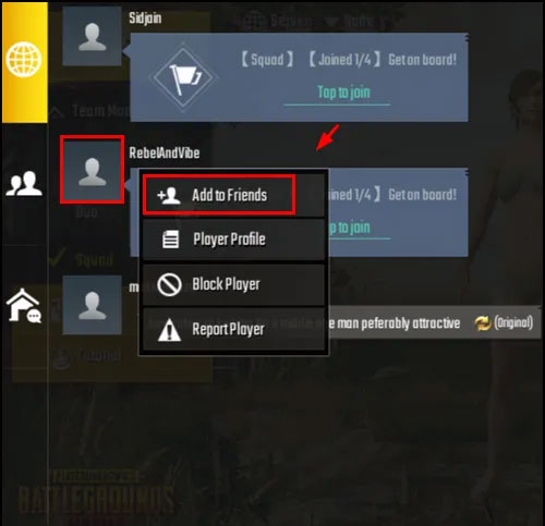 pubg国际服加好友教程